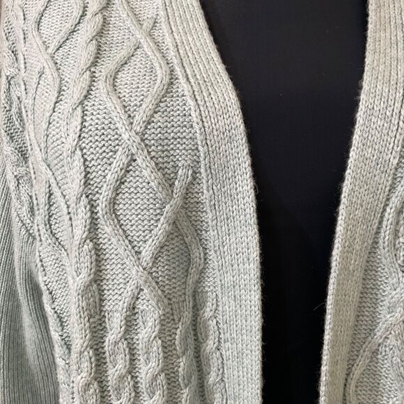 Chico's Women's Cable Stitch Knit Cardigan - Wool Cashmere Blend Medium - Picture 2 of 12